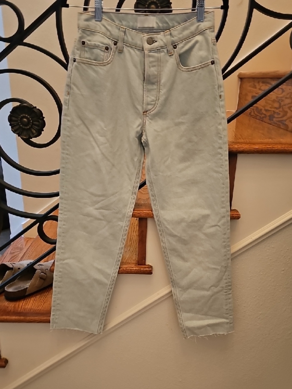 Boyish The Billy High-Rise Skinny Jeans Light Wash Blue Rigid Denim NWT